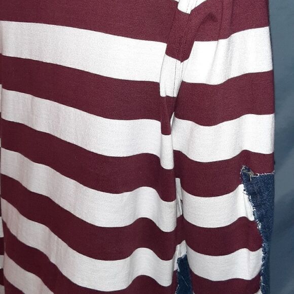 J. Crew Mercantile long sleeve denim and stripes - Picture 3 of 8